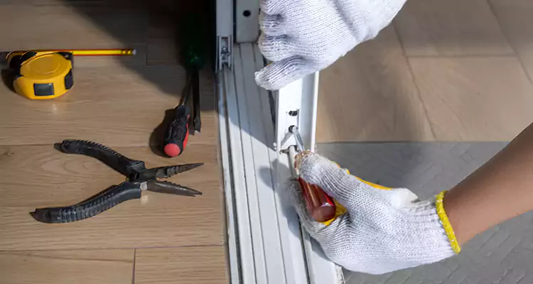 Backyard Sliding Door Track Repair in Danville, CA